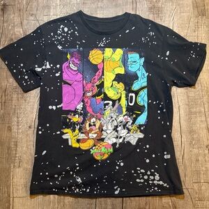 Space Jam Graphic T-Shirt - Black size L